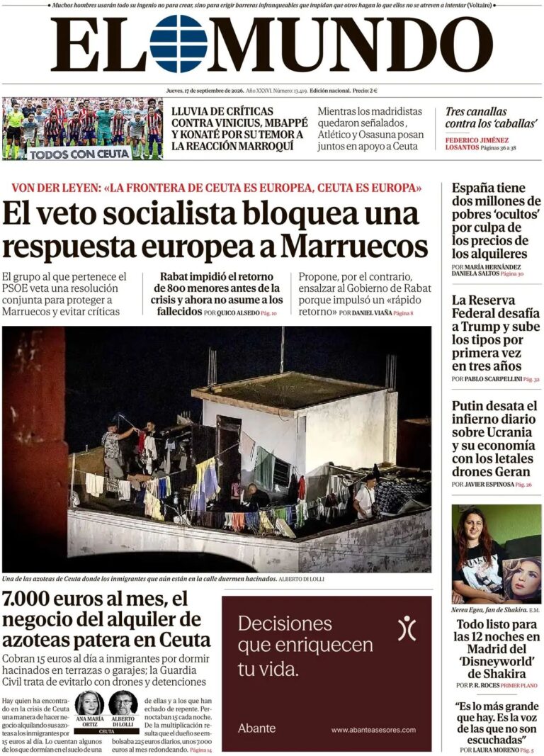 Prima pagina El Mundo